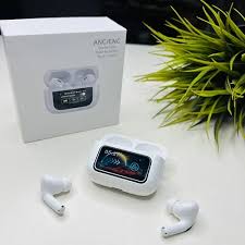 A9 Pro Touch Screen AirPods Pro with Active Noise Cancellation (ANC) & LCD Display | Bluetooth 5.0 Wireless Earbuds