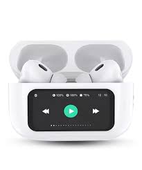 A9 Pro Touch Screen AirPods Pro with Active Noise Cancellation (ANC) & LCD Display | Bluetooth 5.0 Wireless Earbuds