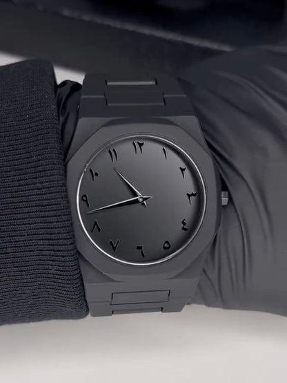 Full BLACK AURA Quartz Watch – Lightweight Design, , Premium Quality & Finish - Best Quality Analog Watch For Boys - Watch For Men | Full Black Color Watch - (Without Box)