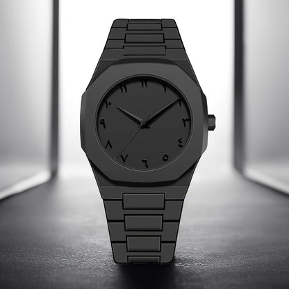 Full BLACK AURA Quartz Watch – Lightweight Design, , Premium Quality & Finish - Best Quality Analog Watch For Boys - Watch For Men | Full Black Color Watch - (Without Box)